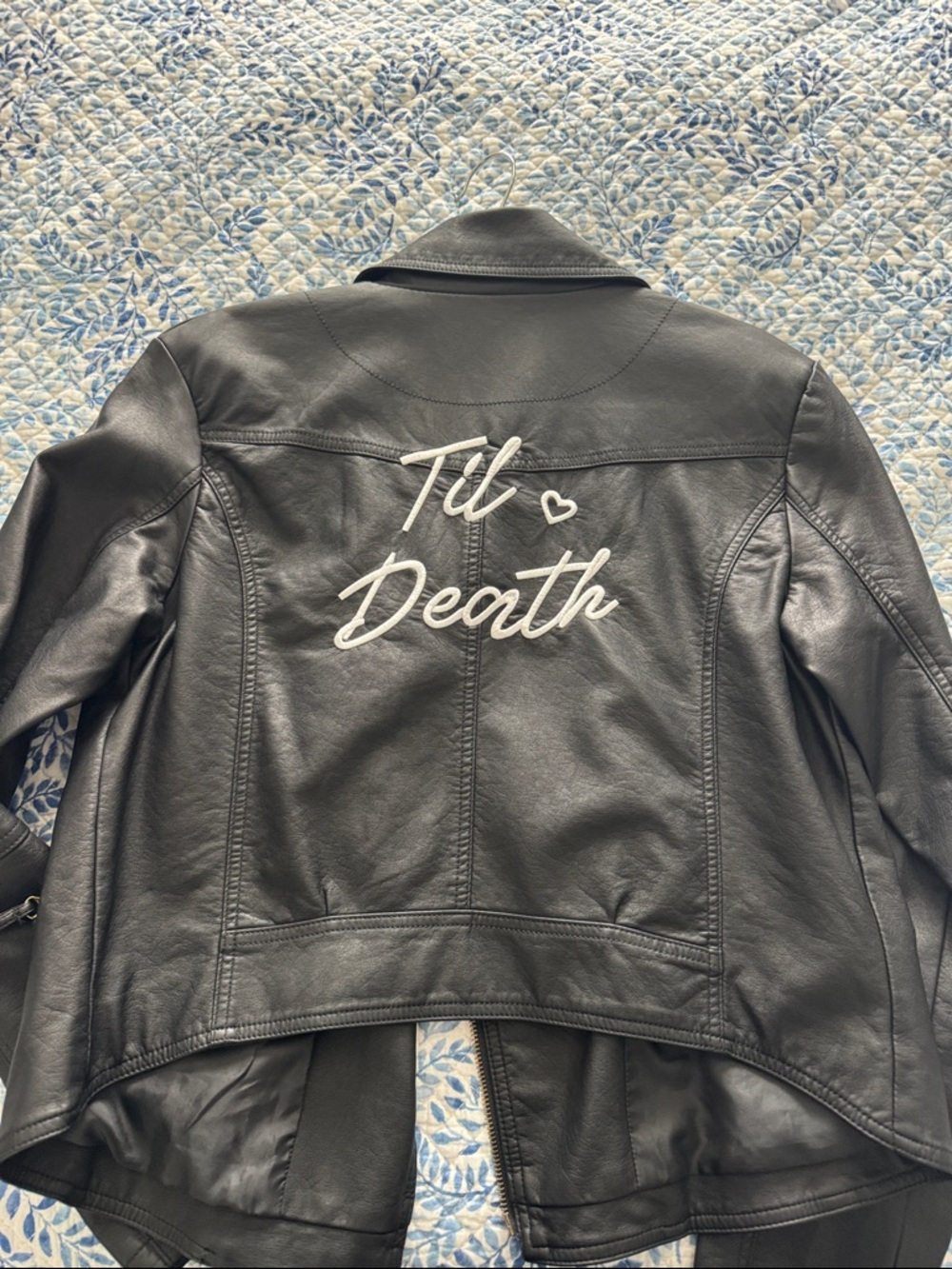 Bride Studio Black Leather "Til Death" Jacket Sz M NWT